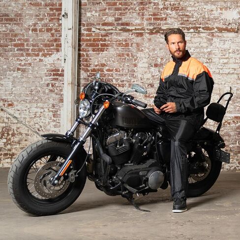 Nomad Rain Suit for Men & Women 2 Piece Waterproof Rain Jacket Pant Gear Lightweight Reflective Raincoat with Hoodie in Kuwait