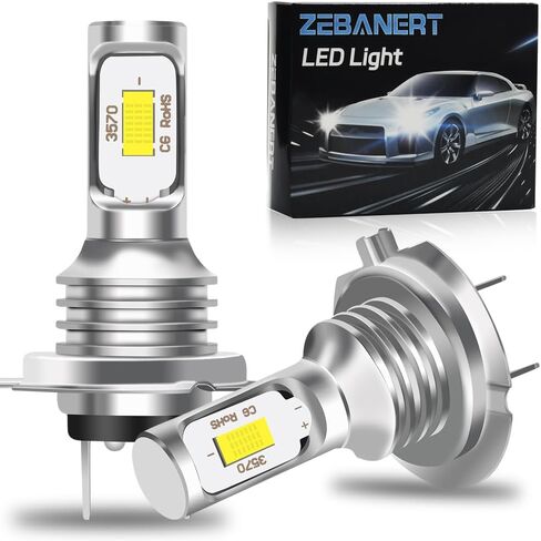 مصابيح H7 LED تناسب 2014-2022 Ram ProMaster 1500 2500 3500 لمبات الإضاءة، رقائق CSP3570، مصابيح H7 Hi/Lo LED، سطوع 400% 12000LM 6000K أبيض، التوصيل والتشغيل، عبوتان in Kuwait