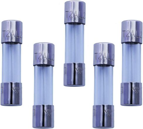 VG_S 5 قطع. من T2AL250V، T2A 250V، T2L250V خرطوشة الزجاج الصمامات 5X20mm، 2A 250V جديد in Kuwait