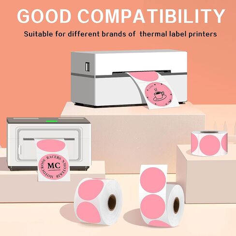 PARLAIM 2 Inch Circle Thermal Sticker Labels,700PCS Round Direct Thermal Printer Labels for Business Bottle DIY Design, QR Code, Name Tag, Inventory (White) in Saudi Arabia
