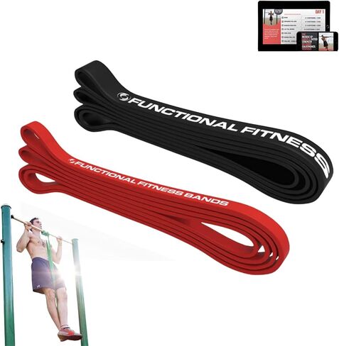 Pull Up Assist Bands Set by Functional Fitness. Heavy Duty Resistance and Assistance Training Band in Saudi Arabia