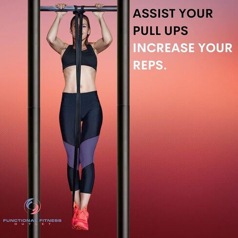 Pull Up Assist Bands Set by Functional Fitness. Heavy Duty Resistance and Assistance Training Band in Saudi Arabia