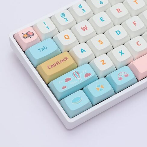 EPOMAKER SK61 61 مفتاحًا لوحة مفاتيح ميكانيكية قابلة للتبديل السريع مع إضاءة خلفية RGB، NKRO، IP6X مقاومة للماء، كابل من النوع C لـ Win/Mac/Gaming (Gateron Optical Brown، Macaron) in Kuwait