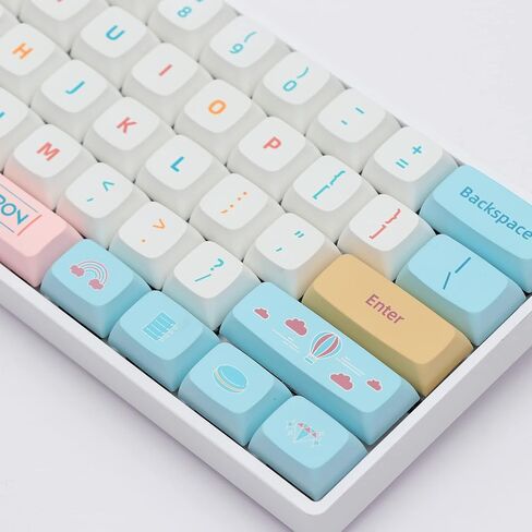 EPOMAKER SK61 61 مفتاحًا لوحة مفاتيح ميكانيكية قابلة للتبديل السريع مع إضاءة خلفية RGB، NKRO، IP6X مقاومة للماء، كابل من النوع C لـ Win/Mac/Gaming (Gateron Optical Brown، Macaron) in Kuwait