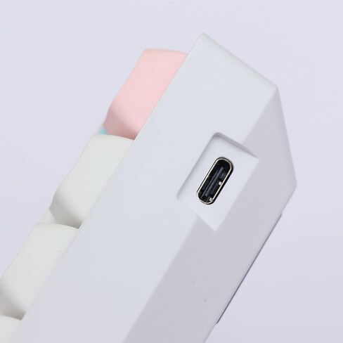 EPOMAKER SK61 61 مفتاحًا لوحة مفاتيح ميكانيكية قابلة للتبديل السريع مع إضاءة خلفية RGB، NKRO، IP6X مقاومة للماء، كابل من النوع C لـ Win/Mac/Gaming (Gateron Optical Brown، Macaron) in Kuwait