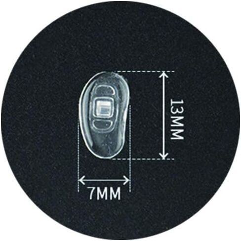 وسادات أنف للنظارات من السيليكون الناعم، قطع أنف مضادة للانزلاق، وسادات جسر الأنف 13 مم على شكل حرف D (5 قطع/شفاف) in Kuwait