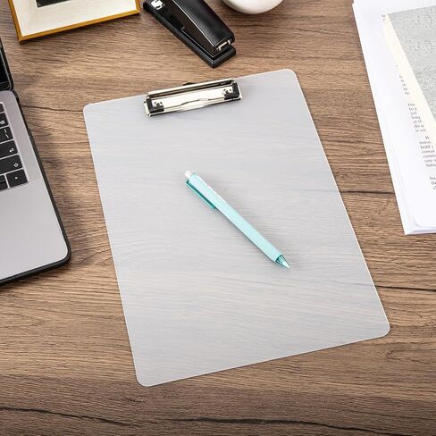 Plastic Clipboards Set of 6,Clear Clipboard,Plastic Clipboard Transparent Color,Acrylic Clipboard with Low Profile Clip,Clear Plastic Clip Boards,Standard A4 Letter Size 12.4" x 8.8" in Kuwait