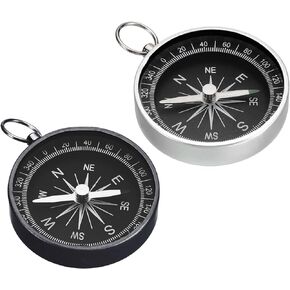 PATIKIL Pocket Compass, Survival Sports Navigation Compass with Key Ring for Outdoors Camping