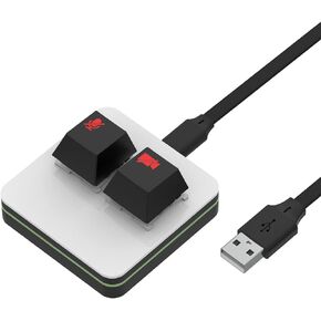 Geekria RGB Meeting Mute Controller Compatible with macOS Microsoft Teams App, Mute/Unmute Microphone Audio, Stop/Start Video, Mechanical Keyboard Buttons for Online Classroom, Conference (White)