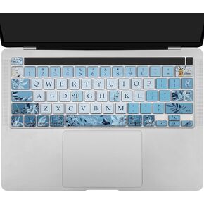 Silicone Keyboard Cover Skin for 2020-2023 MacBook Pro 13" M2 (Model:A2338/A2289/A2251) & 2019 2020 MacBook Pro 16 inch(Model: A2141) with Touch ID, Bohemian