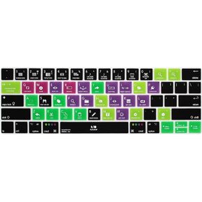HRH Avid Pro Tools Shortcuts Hotkey Silicone Keyboard Cover Skin for MacBook New Pro with Touch Bar 13 Inch and 15 Inch(A2159/A1989/A1706,A1990/A1707) 2019 2018 2016 2017 Release US Version