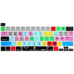 XSKN Premiere Pro CC English Silicone Shortcuts Keyboard Cover Skin for Touch Bar Models 2019 MacBook Pro 16 inch A2141 2020 MacBook Pro 13.3 inch A2251/A2289/A2338 M1 Keyboard US Version