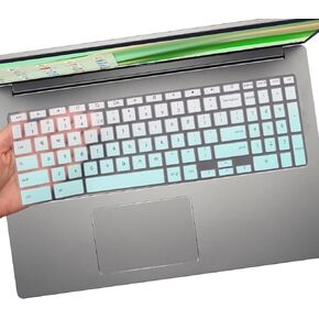 Keyboard Cover Skin for Acer Chromebook 315 CB315 / Acer Chromebook 715 CB715 15.6 Inch, Acer Chromebook 317 CB317 17.3" with Numeric Keypad, Acer Chromebook 15.6 inch Keyboard Skin-OmbrePurlple