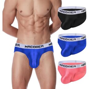 Men’s Ice Silk Briefs Bulge Enhancing Pouch Underwear Wide Waist Smooth Tagless Underpants