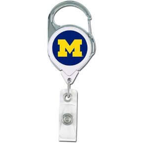 WinCraft NCAA Michigan Wolverines Retractable Premium Badge Holder, Team Color, One Size