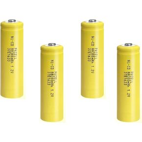 بطارية PKCELL 4 Pack AA 1.2V 300mAh NICD قابلة لإعادة الشحن للأضواء الشمسية (4 قطع)