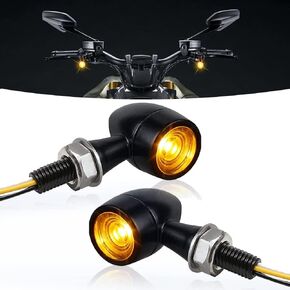 Led Motorcycle Turn Signal Lights Universal Mini Front Blinkers Compatible with Street Glide Softail Road Glide Sportster gl1800 vt600c vt750c2b en500 m109r