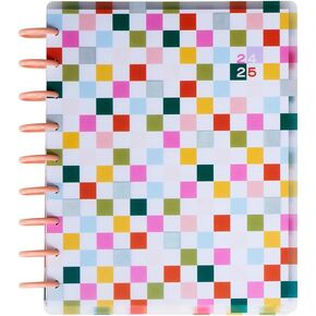 Happy Planner Disc-Bound 12-Month Academic Planner, July 2024–June 2025 Daily and Monthly Planner, Classic Size, Dashboard Layout, Just Be You, 72 pages, 2 Sticker Sheets, 7" x 9 1/4"