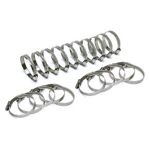 HPS EMSC-25-40x20 Stainless Steel Embossed Hose Clamps SAE 16, Effective Size: 1-1/16" - 1-1/2", 3/8" Band (Pack of 20)