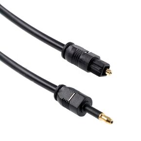 Oiyagai 2pcs Optical Toslink to Mini Toslink Jack Digital Audio Cable SPDIF OD 4.0 (1M / 3.2FT)