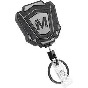 2 Pack Heavy Duty Retractable Keychain with Belt Clip Retractable ID Badge Holder Reel with 31.5" Steel Cord, 9.0 oz