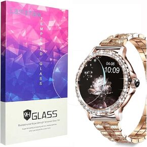 Compatible for Fitonus Smart Watch Screen Protector, [3 Pack] 9H Tempered Glass Screen Protector Film Compatible for Fitonus F19 1.3 Inches Smart Watch (3 pack)