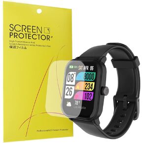 Compatible for 3Plus Vibe Plus Gen 2 Smartwatch Screen Protector, Lamshaw [6 Pack] Full Coverage TPU Clear Film Compatible for 3Plus Vibe+ (Gen 2) 1.72" Smartwatch / 3Plus Vibe Plus Gen 2 1.72"