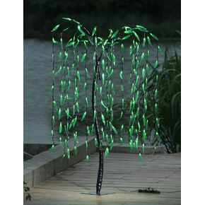 Lightshare 6FT 288L Warm White Lighted Willow Tree White LED Tree Halloween Décor for Indoor Outdoor Christmas Thanksgiving Fall Party Home Wedding Decoration