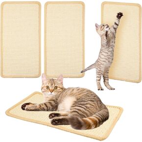 4 قطع من وسادات خدش القطط السيزال مقاس 15.7 × 7.8 بوصة مع شريط لاصق، سجادة سيزال للخدش للقطط الداخلية، حماية الأريكة، السجاد، الأثاث in Kuwait