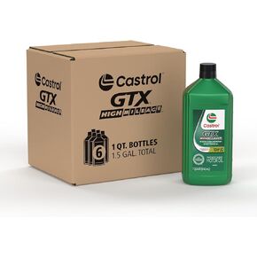Castrol Edge High Mileage 10W-30 Advanced Full Synthetic Motor Oil, 1 Quart, Pack of 6