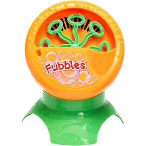 Little Kids Fubbles Bubble Blastin’ Bigger Bubbles Kids Automatic Party Machine and Includes 4oz of Bubble Solution Toy, Orange