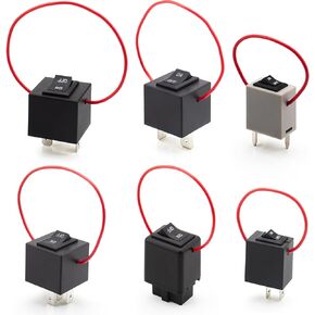 9038A Relay Tester, 9038A Relay Bypass Master Switch Kit with Amp Loop for Fuel Pump & All Automotive 12V DC Relay Circuit, Pack of 6
