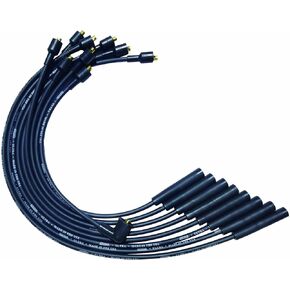 Moroso 51056 أسلاك توصيل الإشعال السوداء من سلسلة Ultra، Mopar Chrysler 273/318/340/360، أطراف توصيل مستقيمة، موزع غير HEI in Kuwait