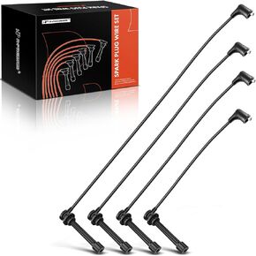A-Premium Ignition Spark Plug Wires Set of 4 Compatible with Nissan Frontier 1998-2004, Xterra 2000-2004, L4 2.4L DOHC