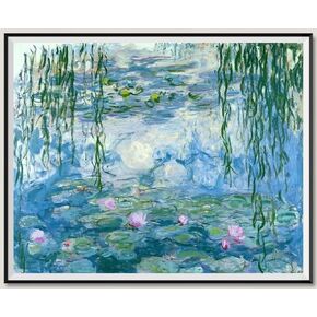 NIHO-JIUMA Diamond Painting Kits Monet's Water Lily, 5D DIY Full Drill Diamond Art Gift for Adults, Home Deco (30x40cm/12x16inches)