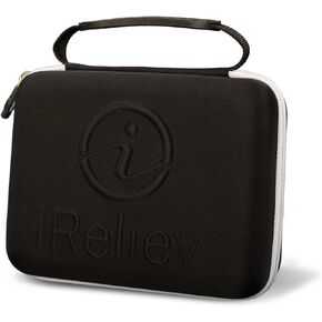 iReliev Protective Travel Case - Carrying Case - for Your Wired TENS Unit (Model # ET-1313) or Wired TENS + EMS Unit (Model # ET- 7070) Hard Vinyl Case with Zippered Storage Pocket