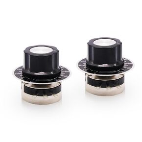2pcs WTH118-2W 1M Ohm Single Turn Rotary Carbon Linear Variable Potentiometer+ 2pcs dials + 2pcs A03 knob