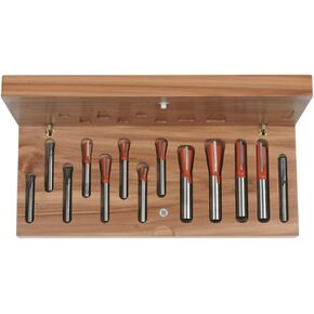 CMT 800.519.11 13-Piece Dovetail & Straight Router Bit Set, 1/2 & 1/4-Inch Shank