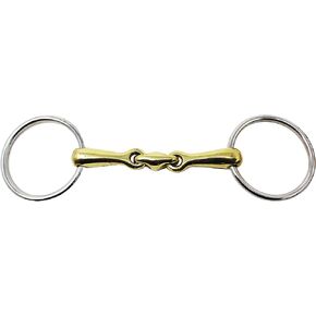 ProRider Horse 4 1/2" SS German Copper Loose Ring Snaffle Mouth Double Jointed Bit 35193A