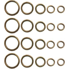 YIXI-SBest 50 Pcs Bronze Assorted Multi-Purpose Metal O Ring for Hardware Bags Ring Hand DIY Accessories - 13mm, 15mm, 20mm, 25mm, 32mm (O Ring-Bronze)