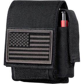 IronSeals Tactical Cigarette Pouch, Molle Compact Pouch with Lighter Slot and Patch Included