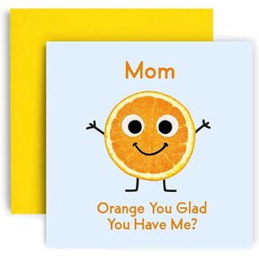 Huxters Birthday Cards for Her- Orange You Glad Funny Birthday Card for Women Friend - Funny Birthday Day Card for Best Friend Fun Happy Birthday - 14.8cm (Friend)