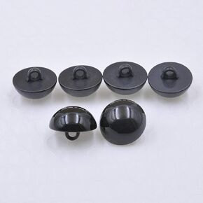 Leekayer DIY Craft Bear Eyes Button 100Pcs Type Mushroom Domed Round Buttons Sewing Shank DIY Dog Eye Black Button 15mm(0.59")