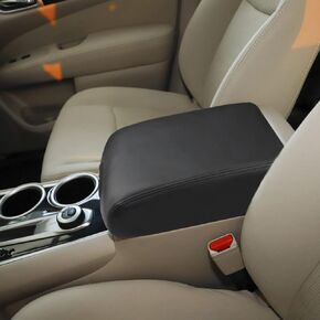 INTGET Center Console Armrest Cover for Nissan Pathfinder Accessories 2013-2020 2021 2019 2018 2017 2016 2015 2014 Cushion Middle Console Lid Protector Interior Accessories for Pathfinder