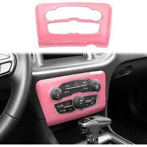 Voodonala for Charger Radio AC CD Switch Panel Center Consoles Trim for 2015-2024+ Dodge Charger Interior Accessories,ABS Carbon Fiber 1pc