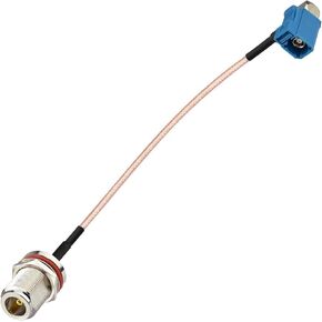 BINGFU Fakra Z Female Right Angle to N Bulkhead Jack 5.9inch RG316 Cable Adapter Converter Jumper Cord for Car Stereo Android Head Unit GPS Navigation 4G LTE Telematics Bluetooth Module