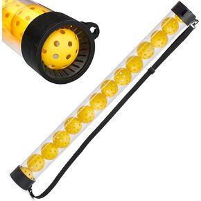 يحمل الجزء العلوي من Pickleball Picker 14 كرة، وأنبوب قادوس Pickleball Picker، وأنبوب التقاط Pickleball - جامع مسترد كرة Pickleball خفيف الوزن مع حزام الكتف