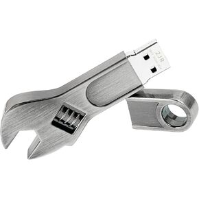 USB Flash Drive 64gb Wrench Shape Cool Memory Stick 2.0 Cute Thumb Drive Creative Jump Drives Metal Pen Drive Novelty Gift for Friend (64, GB)