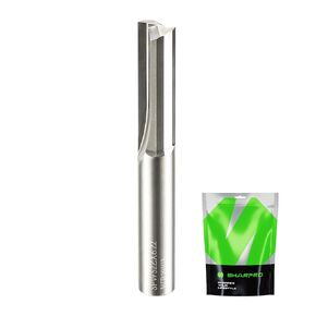 CNC Straight Router Bit 1/8 Shank 22mm Cutting Length 2 Flute End Mill Tungsten Carbide Milling Cutter for Slotting Grooving Engraving, Applies to Wood, Plywood, MDF, PVC and Acrylic