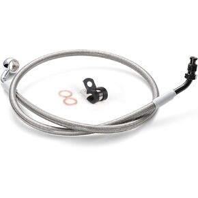 TIGERSGATE 16" Ape Hanger Handlebar Front Brake Line Black Vinyl Stainless Steel Braided Extended Brake Cable for 2018-2022 Harley Softail with ABS Models